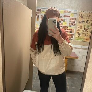 Wondery Pink and Cream Windbreaker